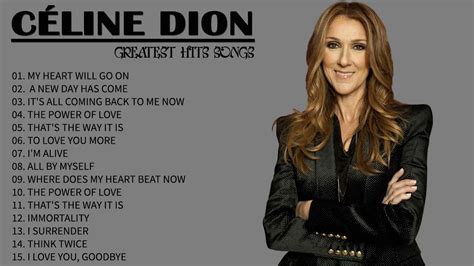 Celine Dion greatest hits english